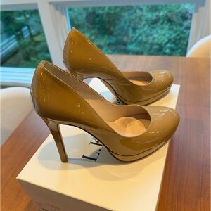 LK Bennett Sledge Patent Pump Taupe